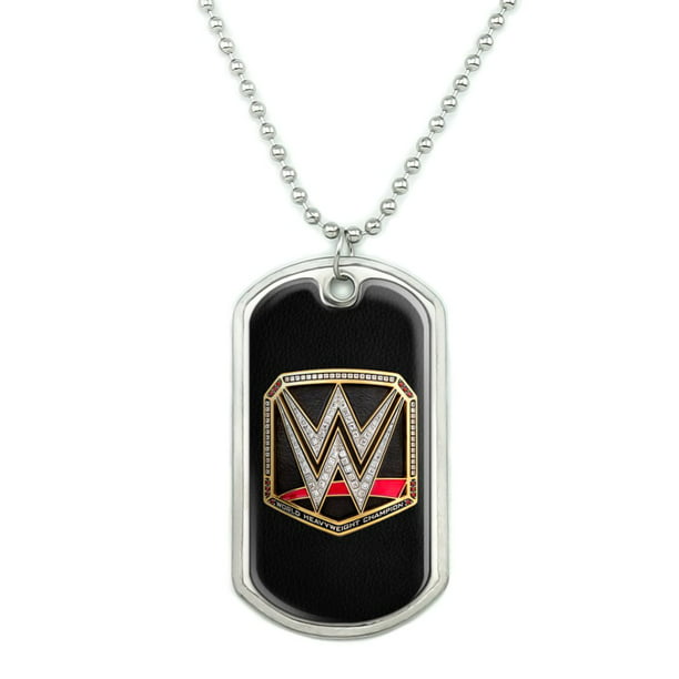 GRAPHICS & MORE WWE World Heavyweight Champion Title Logo Silver Plated Bracelet with Antiqued Oval Charm
